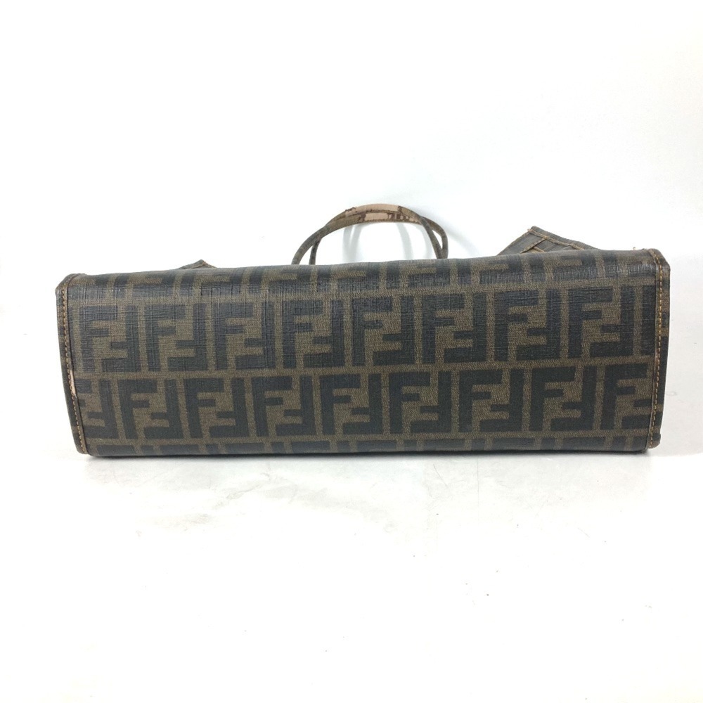 FENDI Brown Leather Zucca Shoulder Bag - Picture 6 of 14